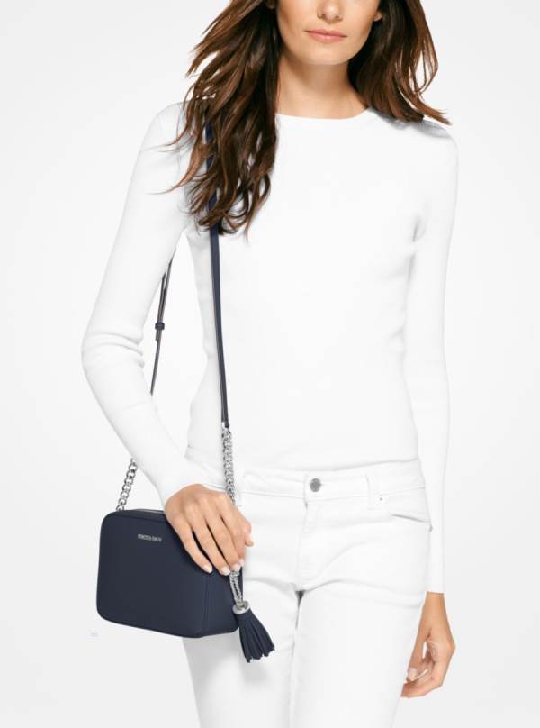 Damske Crossbody Kabelka Michael Kors Ginny Leather Indigo - Kabelky Michael Kors Slevy | UQHGO-0523